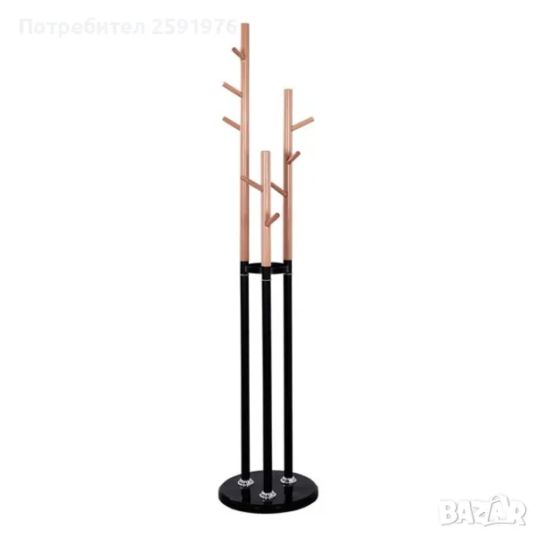 Подова закачалка Wyatt - 37x173cm - в черно, снимка 1