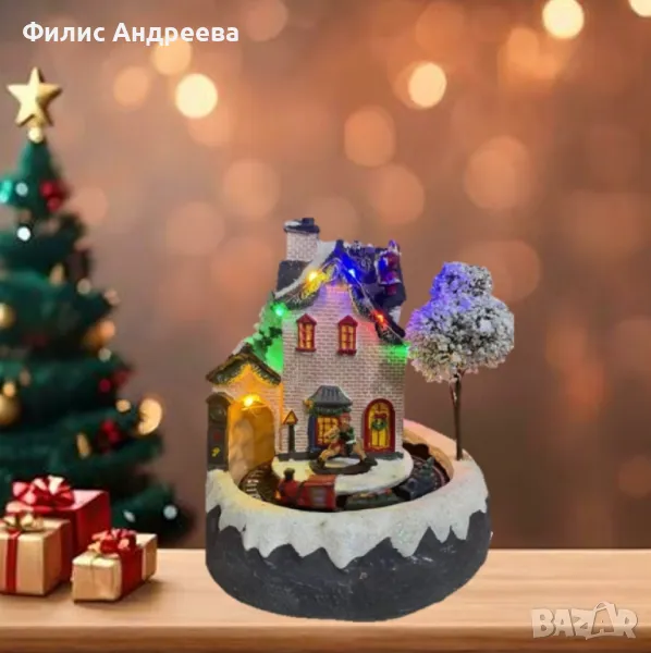 Коледна светеща декорация с Дядо Коледа - Оживете празничния дух у дома, снимка 1