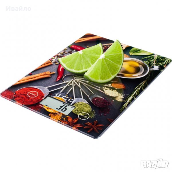 Кухненскa везна ECG KV 117 CHILLI, 5 kg, Черен, снимка 1