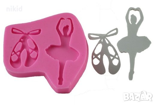 Балерина палци балет цвички силиконов молд форма фондан гипс шоколад декор, снимка 1
