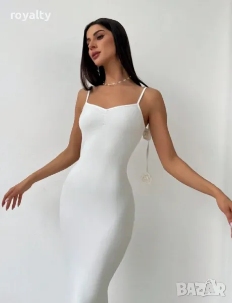 Дълга рокля с декорация на цветя 🥥, снимка 1