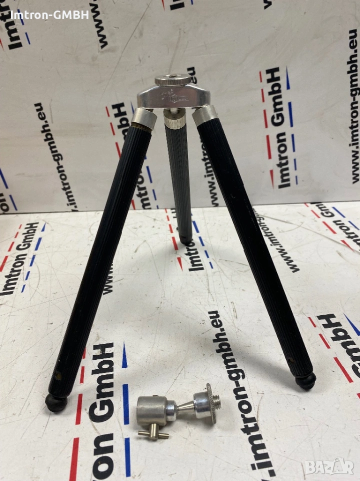 Месингов фото статив за камера ILM Labor INES 1/4" + 3/8" с оригинален кожен калъф", снимка 1