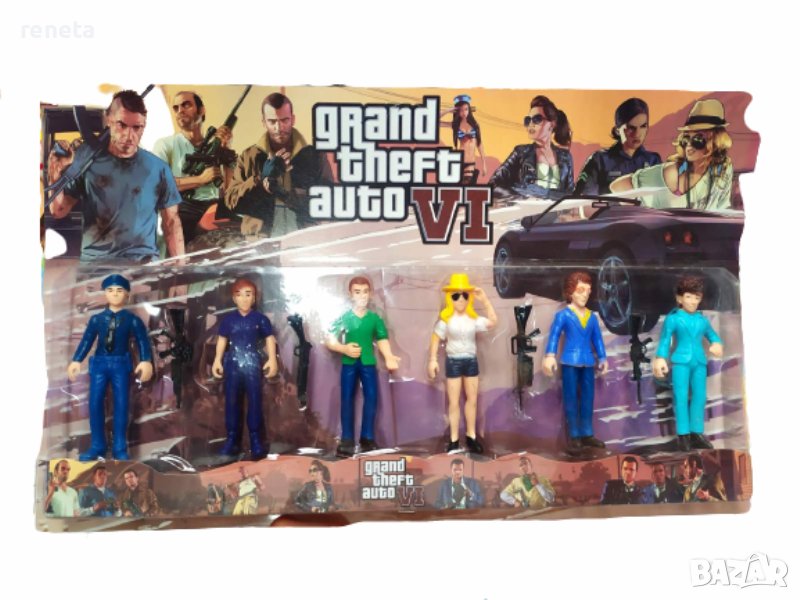 Фигурки Grand theft auto, 6 броя, Пластмасови, снимка 1
