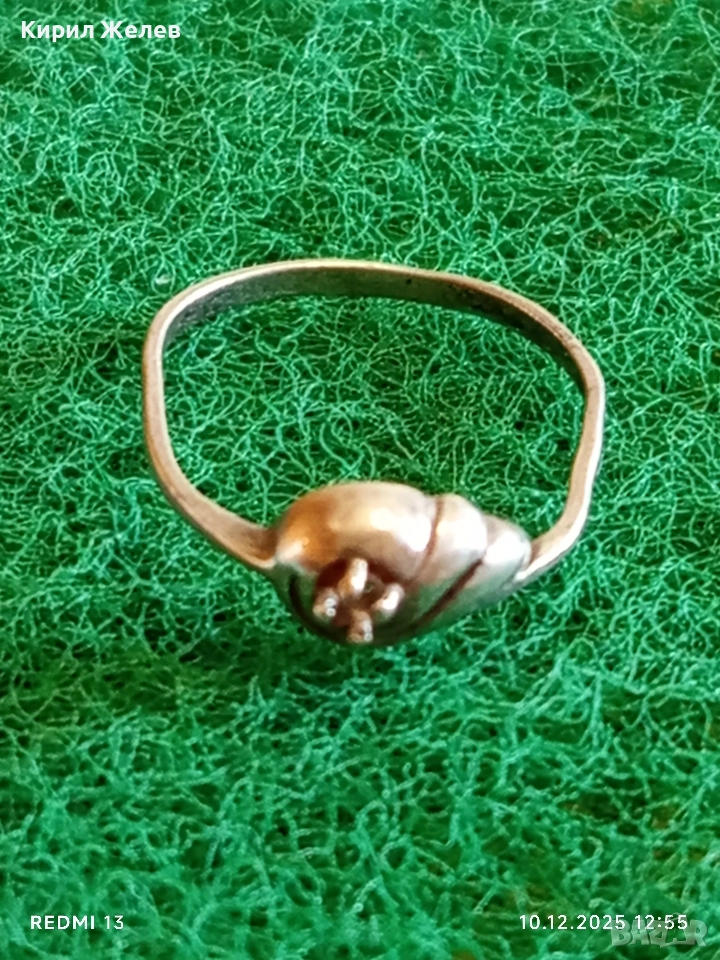 Винтидж сребърен пръстен майсторска изработка 49973, снимка 1