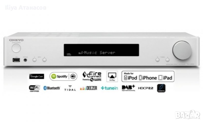 Onkyo TX L20D Network Bluetooth HDMI USB Phono стерео ресийвър с дистанционно , снимка 1