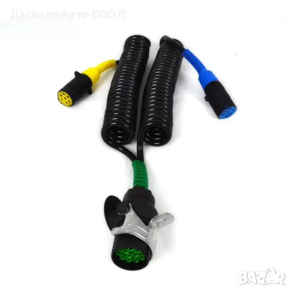 Електрически кабел за ремарке, двоен изход 2x 7, 15 Пина, ABS N/S, снимка 1