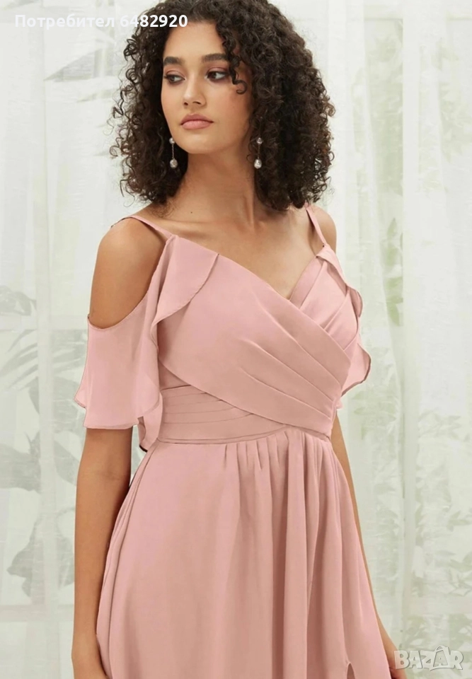 Официална розова рокля XS, снимка 1