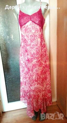 Дълга цветна рокля от шифон с подплата 🍀❤М/L(40)❤🍀арт.7390, снимка 1