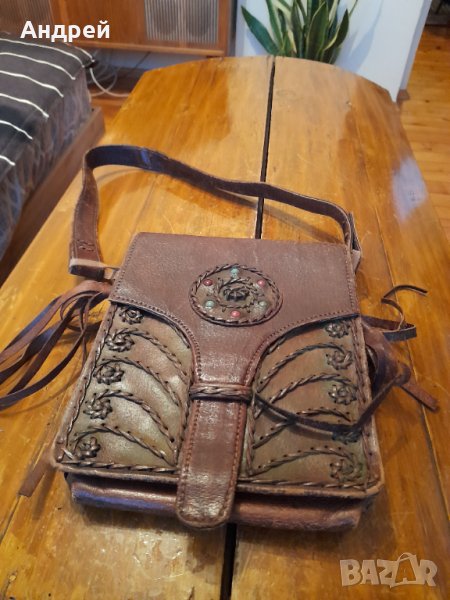Стара дамска кожена чанта #24, снимка 1