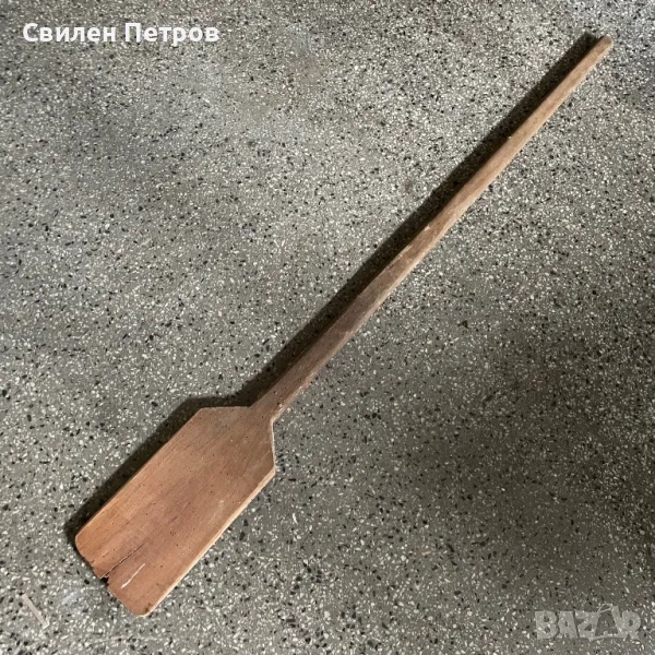 Дървена лопата и стара ножица, снимка 1