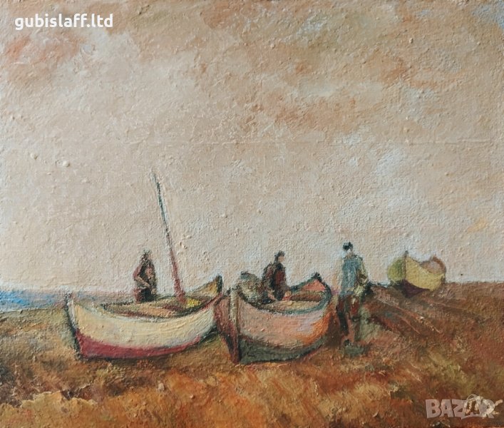 Картина, "Крайбрежие", П. Хараламбиев, 1981 г., снимка 1