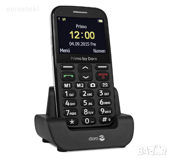 Мобилен телефон Doro Primo 366, мобилен телефон за възрастни хора, със стойка за зареждане, снимка 1
