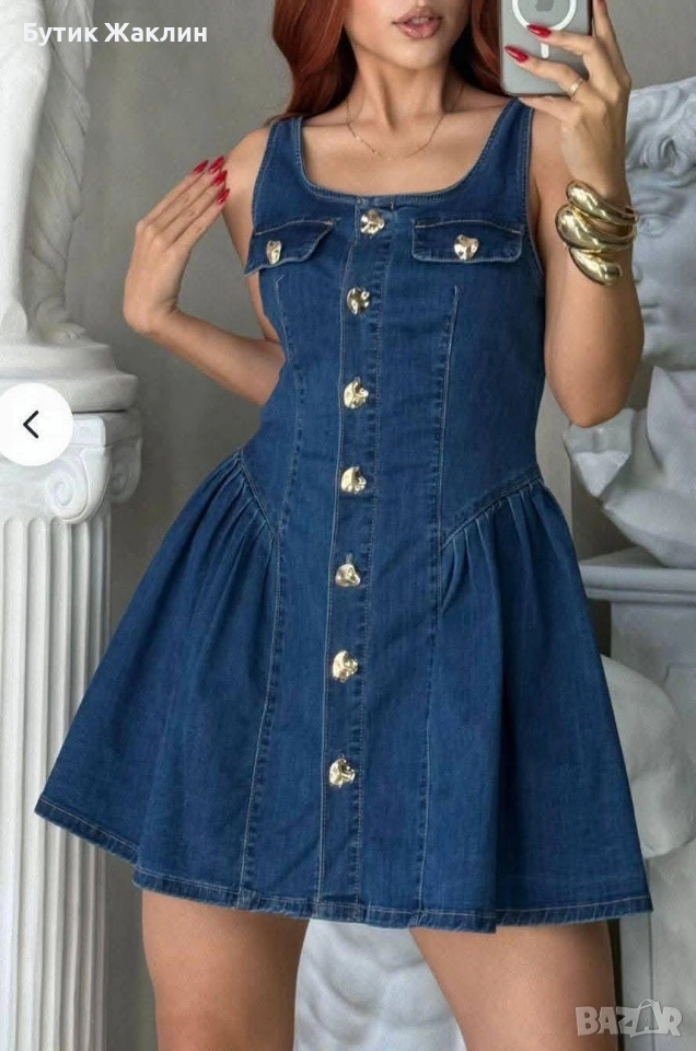 Дамска рокля деним, снимка 1
