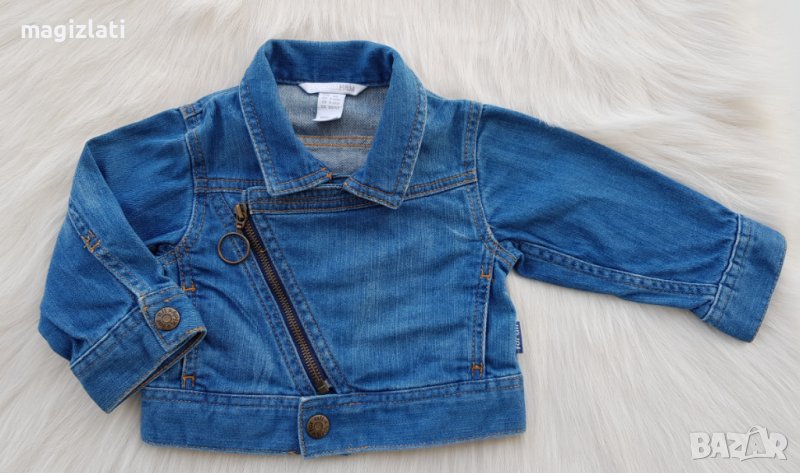 Детско дънково яке H&M 9-12 месеца, снимка 1