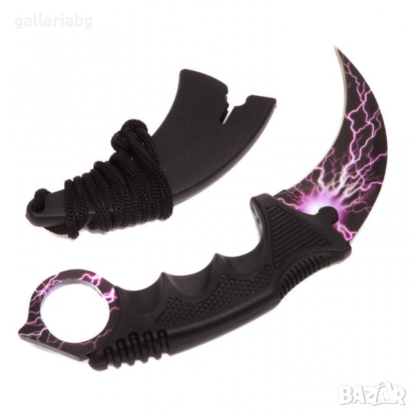 Нож карамбит със светкавици, снимка 1