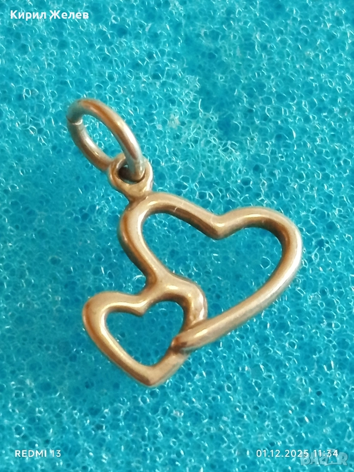 Нежна сребърна висулка с формата на сърце ❤️ елегантен дизайн 26810, снимка 1