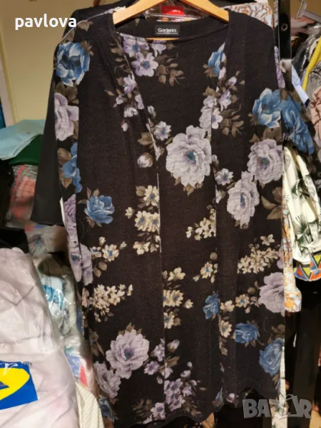 Рокля дълъг ръкав и жилетка   сет, снимка 1