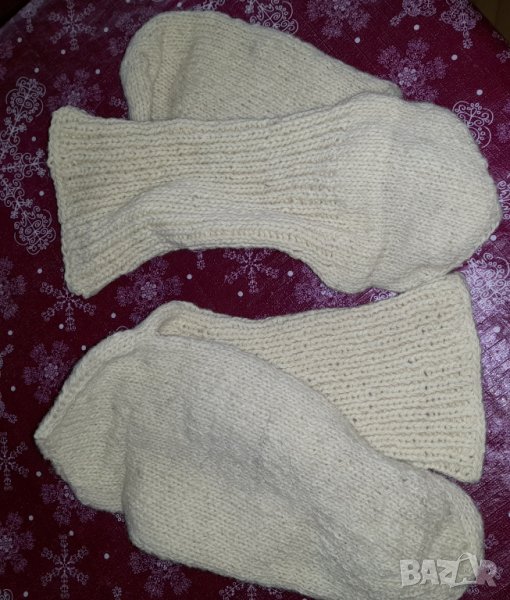 Продавам ръчно плетени терлици и чорапи от истинска вълна, снимка 1