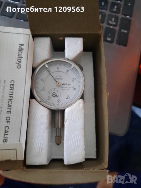 оригинален индикаторен часовник митутойо 0.01-5мм, снимка 1