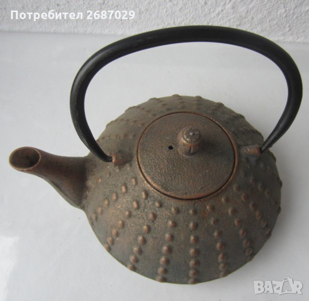 3 бр менчета и японски чайник, менче бакър съд метал, чайници, съд, снимка 1