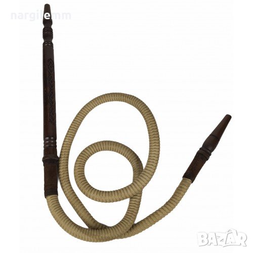 Маркуч естествена кожа с накрайник масив за наргиле, снимка 1