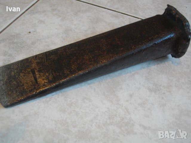 Старо Качество-Стар Масивен Кован Клин-Секач-Нож Кама за Дърва-Цепене-Немска, снимка 11 - Други инструменти - 33301284