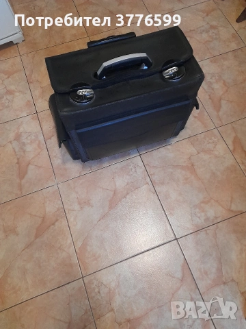 Пилотски куфар от естествена кожа, снимка 2 - Чанти - 53524867