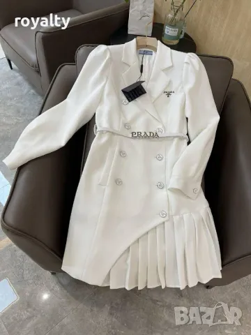 Pr🅰️da дамски елегантни рокли Два цвята , снимка 2 - Рокли - 49267758