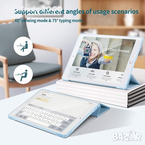 iPad 8th Generation 2020 / 7th Generation 2019 10.2 инча калъф Auto Wake/Sleep, снимка 8 - Таблети - 32364751