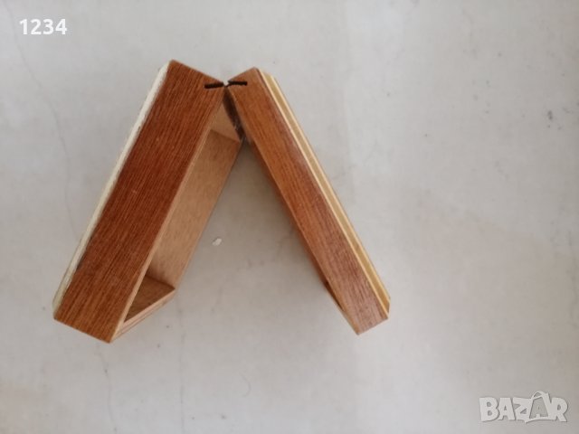 Дървена кутия 9 x 9 h 4 cm. , снимка 3 - Други стоки за дома - 37228378