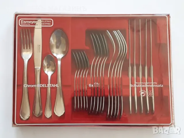 ESMEYER - GERMANY - Нови прибори за хранене сервиз за 6 човека нож ножове вилици лъжици маса , снимка 16 - Други ценни предмети - 49895742