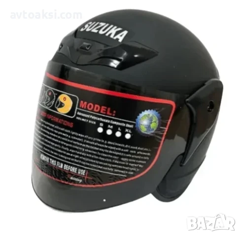 Каска за Мотор/Скутер/АТВ Черна Мат SUZUKA-555