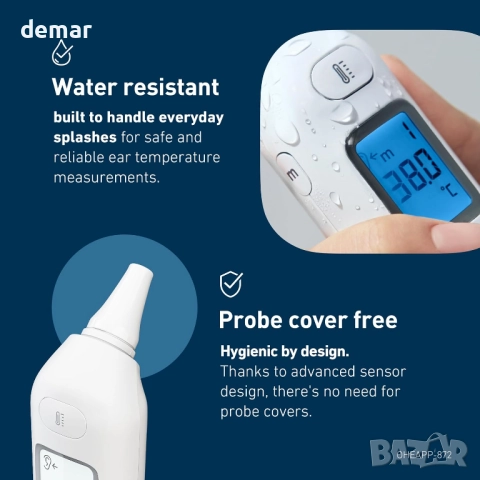 OMRON Gentle Temp 533, Инфрачервен цифров термометър за ухо, бял, снимка 6 - Друга електроника - 52414761