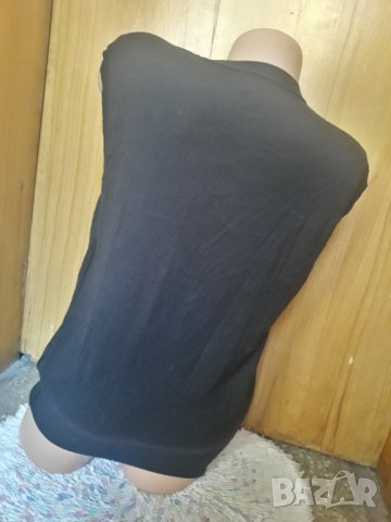 Черно тънко памучно елече М, снимка 3 - Елеци - 35052805