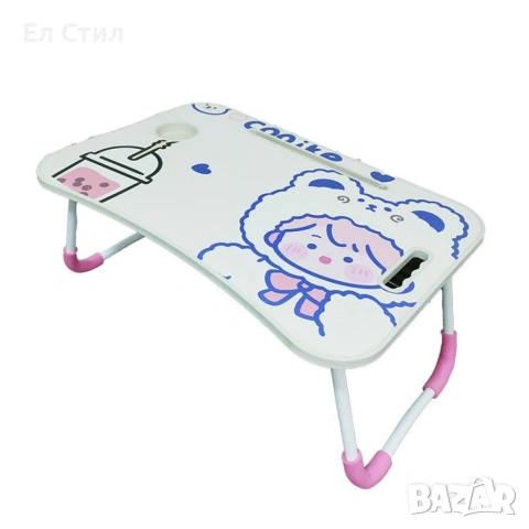 Детска масичка с място за чаша и. С 4 USB порта , вентилатор и LED лампа , снимка 3 - Други - 53310478