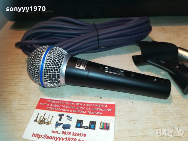 shure beta sm58s profi mic с кабел и държач 2003211950, снимка 3 - Микрофони - 32240064