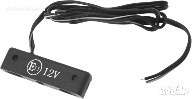 LED осветление за заден номер – 3 LED, 12V, бяла светлина