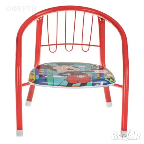  Детски метален стол Mickey Red 36x35x36см, снимка 2 - Други - 43806226