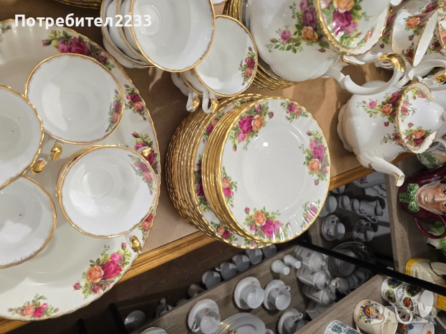 Royal Albert – Old Country Roses!  140 части • 24K позлата • Англия!  Цена: 4200 лв  Уникално голям , снимка 13 - Сервизи - 52433260