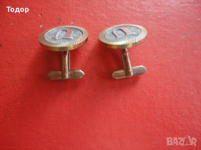 Позлатени немски ръкавели бутонели DBF, снимка 4 - Колекции - 43743121