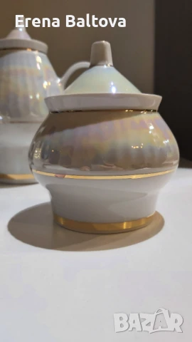 💛🌼🌟 Порцелан фин  Ссср сервиз за кафе , снимка 6 - Антикварни и старинни предмети - 51300012