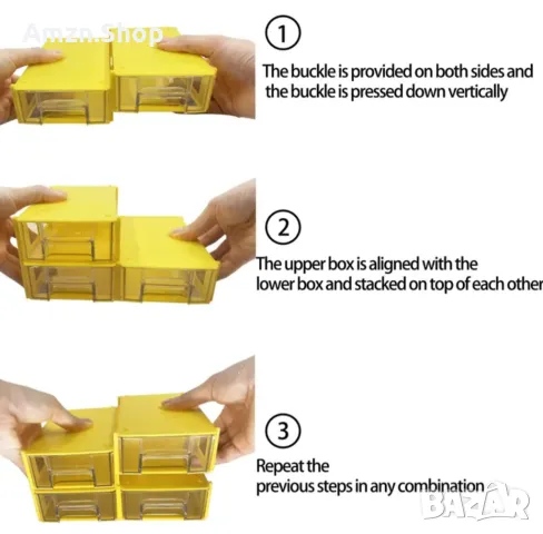 Комплект от 9 чекмеджета за съхранение на Лего части Lego органайзер за малки части, снимка 3 - Колекции - 47904678