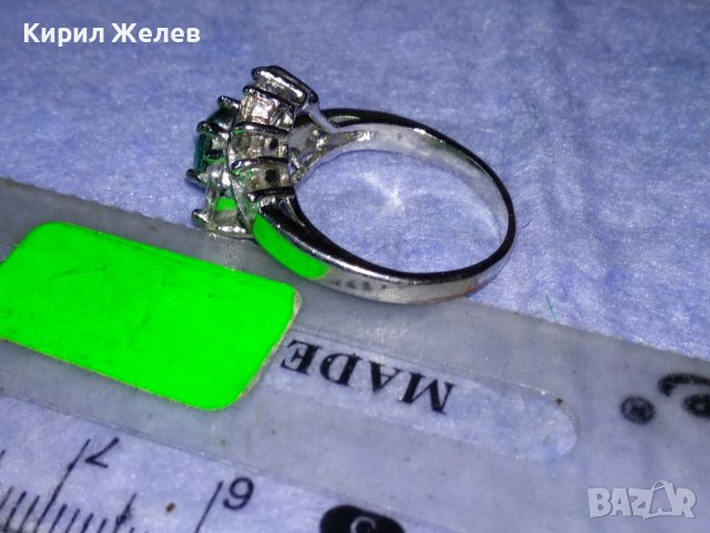 ПРЕКРАСЕН СКЪПОЦЕНЕН ПОСРЕБРЕН МЕДЕН АР НУВО ПРЪСТЕН с ЮВЕЛИРНО ФАСЕТИРАН ПЕРИДОТ и ЦИРКОНИ 37382, снимка 11 - Пръстени - 40689868