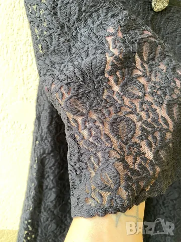 Черна дантелена рокля - М, снимка 5 - Рокли - 50437563