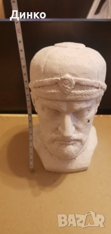 Гипсов бюст на Тодор Александров водач на ВМРО., снимка 7 - Антикварни и старинни предмети - 39688426