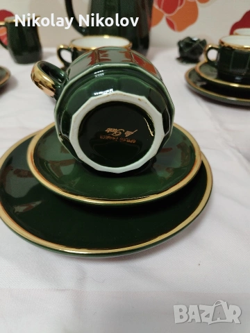 Порцеланов сервиз Vintage Apilko Green Gold , снимка 8 - Сервизи - 53330947