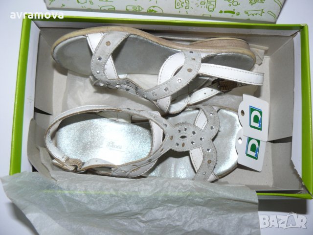 Bobbi Shoes сандали сиво/бяло кожа – 27 номер, снимка 11 - Детски сандали и чехли - 28723341