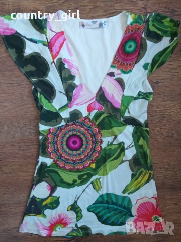 Desigual - страхотна дамска тениска, снимка 2 - Тениски - 28280850