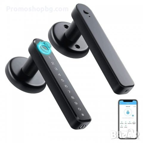 Интелигентна брава за врата Tuya S, Черна, снимка 2 - Други - 39375436