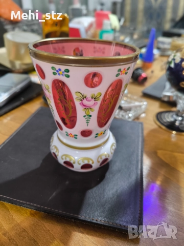 Стара чаша Бохемия емайл.